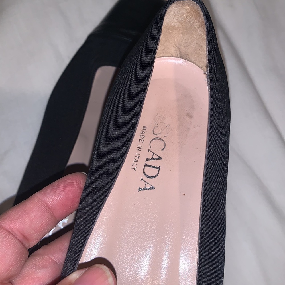 ESCADA size 9B black two tone leather shoes / flats in Lightly worn condition - Picture 5 of 7